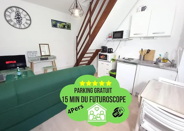 Pari57Bis - T2 Meubles Entre Centre Ville Et Futuroscope A 15Min - Chu - Cci A 5 Min
